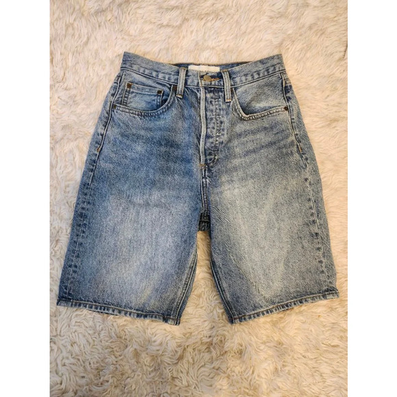 Denim Forum The Joni Loose Bermuda Jean Shorts Sz 25 - Picture 1 of 12